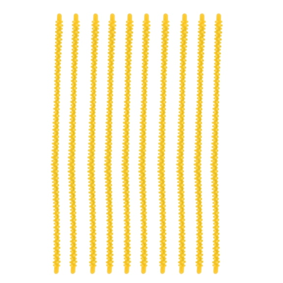 Milisten Flexible Silicone Curling Rods Yellow for Hair Styling 10Pcs