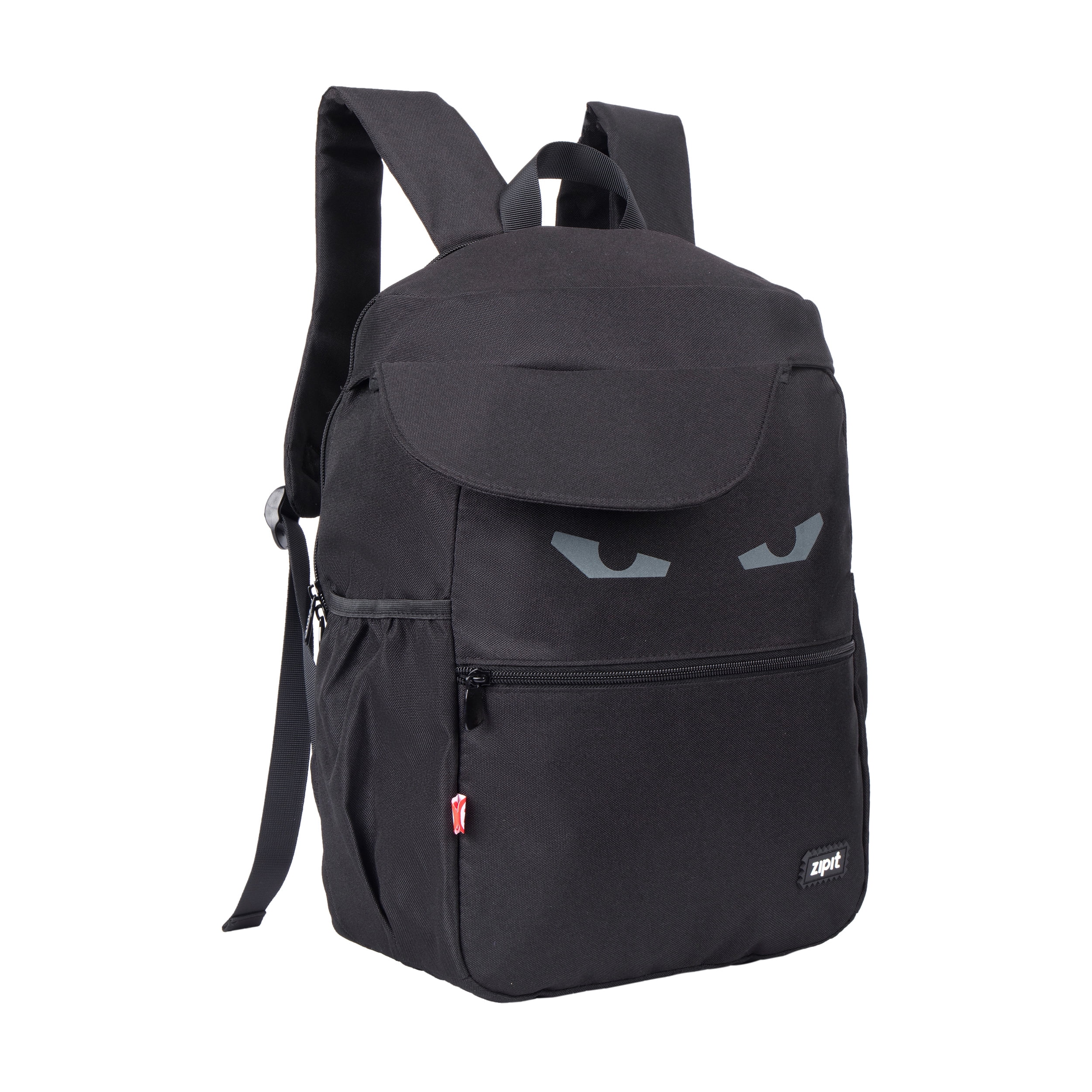 ZIPIT Capster Backpack for Boys, Large Capacity School Bag with Laptop Compartment, Durable Kids and Teen Backpack with Side Pockets, Black
