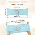 thumbnail image 2 of Uxcell 10 Paquete Fundas para Sillas, Banda de Cubierta de Silla Elástica con Hebilla Deslizante, Azul Cielo, 2 of 6
