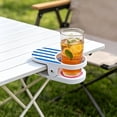 thumbnail image 5 of Clip‑On Stripe Drink Holder, Portable Adjustable Cup Holder - Secure Your Beverage Anywhere, Indoor Outdoor Universal Drink Organizer for Pool Balcony Chair Desk Beach Lounge, 5 of 9