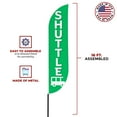 thumbnail image 5 of Shuttle Sign feather flag Pole Kit for Outdoor by Mavis Printing | 15 FEET Long Polyester Outdoor Banner Flag for Easy Hang | HD Print Swooper Flag Pole Mount to Celebrate Shuttle | Made in USA, 5 of 7