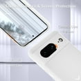 thumbnail image 5 of KOMI for Google Pixel 8 Case, Silicone Phone Case with 2 Screen Protector, Soft Anti-Scratch Microfiber Lining, Full Body Shockproof Slim Cover Support Wireless Charging, White, 5 of 5