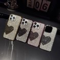 thumbnail image 6 of Compatible with iPhone 12/12 Pro Bling Case, Glitter Full Diamond Rhinestone Sparkle Loving Heart Case for Women Girls Girly Aesthetic Luxury Shiny Crystal Slim Soft Bumper Phone Cover, E, 6 of 6