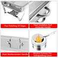 thumbnail image 6 of EVGTTI 2 Pack Chafing Dish Buffet Set 1/3 Pan Size 8Qt Stainless Steel Chafer Complete Set with Foldable Frame and Lid Catering Buffet Servers Food Warmer for Parties Banquet Wedding, 6 of 10