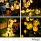 thumbnail image 2 of Luces de navidad solares 100 led esferas bola cristal copo de nieve snowflake style Artego  8 modos de uso para exteriores Guirnalda de luces Cálida, 2 of 8