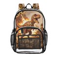 thumbnail image 6 of Iauyy Clear Backpack Heavy Duty PVC Transparent Backpack for College Workplace, Mechanical T-rex, 6 of 8