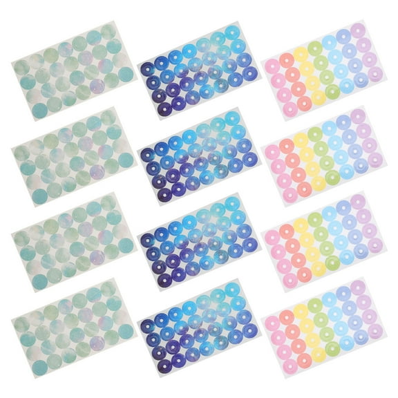 12 Sheets Hole Punch Sticker Reinforcement Stickers Scrapbooking