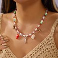 thumbnail image 4 of NICKSUN Boho Beach Seashell Imitation Pearl Layered Necklaces Collection, Multi-Style Ocean Starfish Seahorse Charm Beaded Chokers, Summer Tropical Vacation Dopamine Statement Jewelry, 4 of 8