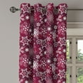 thumbnail image 3 of Ambesonne Winter Grommet Curtain, Flakes Colorful, 50" x 63", Maroon White Multicolor, 3 of 6