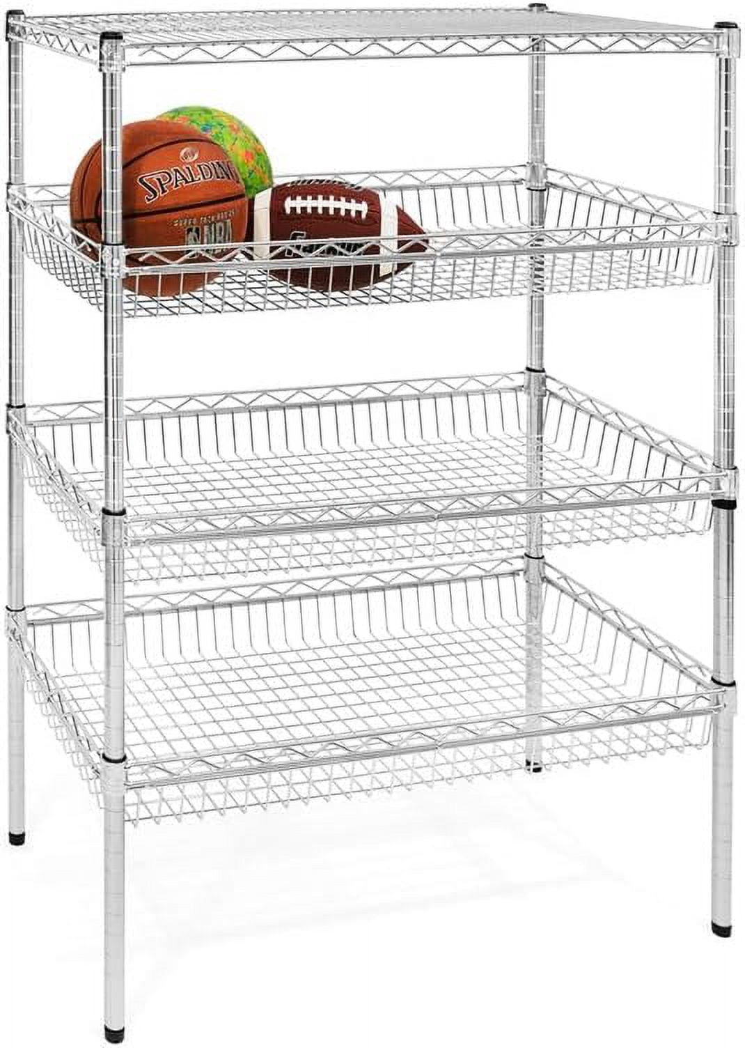 Shelving Inc. 18"d x 36"w x 48"h Wire Basket Shelving, Weight Capacity 800lbs Per Shelf