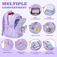 thumbnail image 4 of Gynky School  Backpack - 3Pcs Backpack Set Cute Bookbag Middle School Backpacks for Teens Bookbag School Bags 3 Set, 4 of 9
