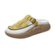 thumbnail image 5 of Sandalias de mujer cómodas, zapatos de verano, antideslizantes, ligeras, con suela de goma y tiras. amarillo 40, 5 of 9