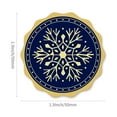 thumbnail image 2 of 25 Sheet Self Adhesive Gold Foil Embossed Stickers Medal Decoration Sticker Flat Round Snowflake Pattern 5x5cm, 2 of 7