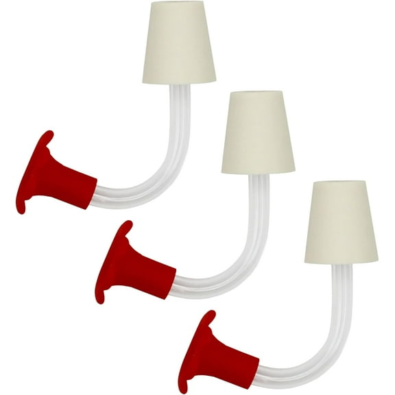 Creative Hobbies Floral Tip Hummingbird Feeder Tubes for DIY Hummingbird Feeders, 1" Long Stopper | Pack of 3