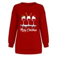thumbnail image 4 of Bouanq Sweaters for women Women's Red Santa Raindeer Sequin Ugly Christmas Sweater - Cute Santa Holiday Sweater with Sequins Funny Ugly Christmas Sweater Gift for Women On Clearance, 4 of 7