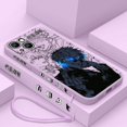 thumbnail image 3 of Funda de teléfono Jujutsu Kaisen para Apple iPhone, 15, 14, 13, 12, 11 Pro Max, Plus, 8, 7, SE, funda líquida con Capa de cuerda izquierda, 3 of 5