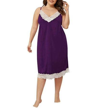 

FASHIONWT Women Plus Size Underwear Sexy Underwear Spaghetti Underwear Stretchy Underwear Lace Underwear Paneled Suspender Nightdress With Thong Bralette Nightdress