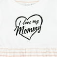 thumbnail image 4 of Inktastic I Love My Mommy in Black Chalk Heart Girls Baby Dress, 4 of 5