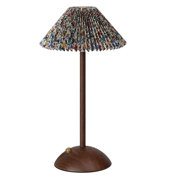Likrtyny Lámpara Mesa Inalámbrica Pantalla Tela Lámpara Escritorio LED Portátil Recargable para (A)
