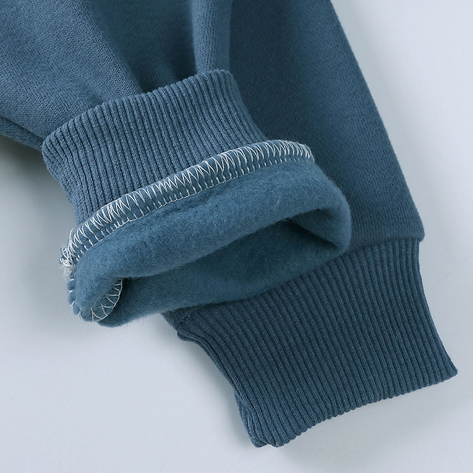 Riecok Baby Boy Girls Winter Warm Rompers Fleece Thick Onesie Cute Bear Ears Hooded Winter Infant Clothes Blue 6 Months