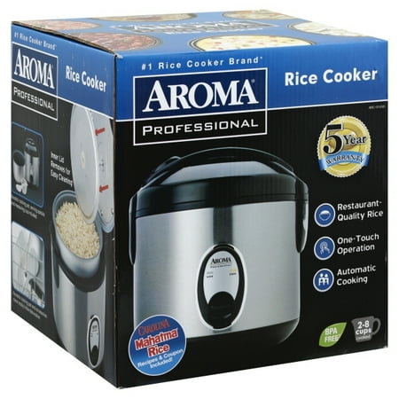 Aroma 8 Cup Non-Stick Rice Cooker, 3 Piece