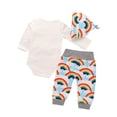 thumbnail image 3 of Guardurnaity 3 uds ropa de bebé conjunto mameluco infantil pantalones manga corta camiseta gorra conjuntos de ropa, 3 of 6