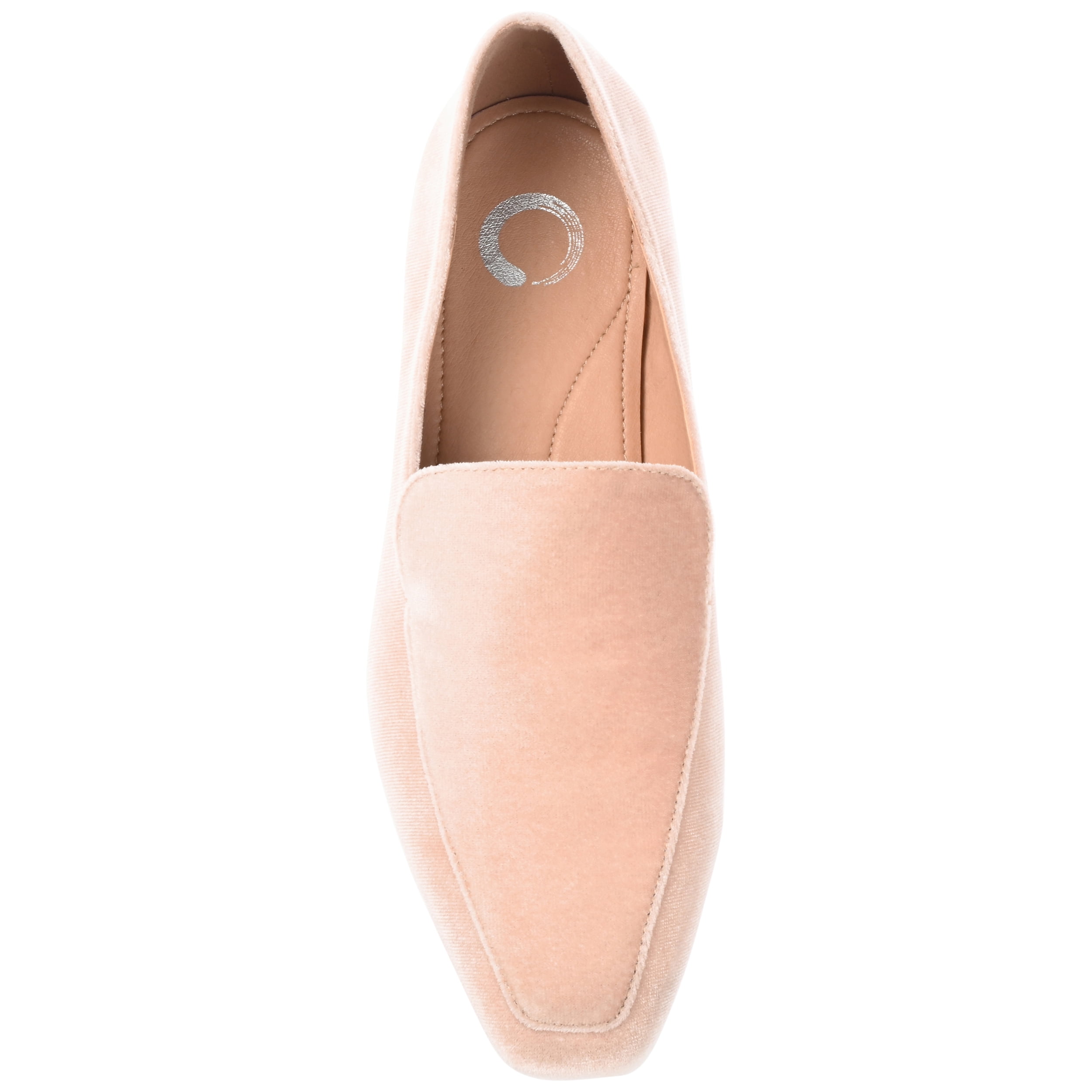 Journee Womens Silas Slip On Square Toe Loafer Dress Flats