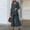 #323-Gray, variant on Hivin Women's Shirt and Pants Set,Solid Color Loose Fit with Pockets, Long Sleeve Turn-Down Collar for Casual Daily Wear