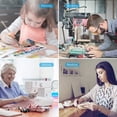 thumbnail image 4 of TROND LED Desk Lamp with Clamp, 3-Level Dimmable Desk Light 6000K Daylight, Table Lamp Extra-Long Flexible Gooseneck, Eye-Care Clamp Lamp for Painting, Workbench, Reading or Sewing, 9W, Black, 4 of 7