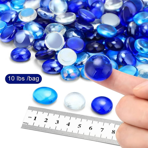  8 Pound Container 3/4 Clear Glass Flat Beads : Arts
