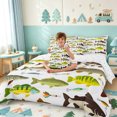 thumbnail image 4 of meiyoeat Rustic Pike Fish 7-Piece Twin Bedding,Cartoon Bass Fish Bedding Comforter Set For Boys,Multicolor,Reversible, 4 of 7