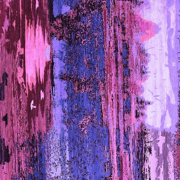 Ahgly Company Indoor Square Oriental Purple Industrial Area Rugs, 5' Square