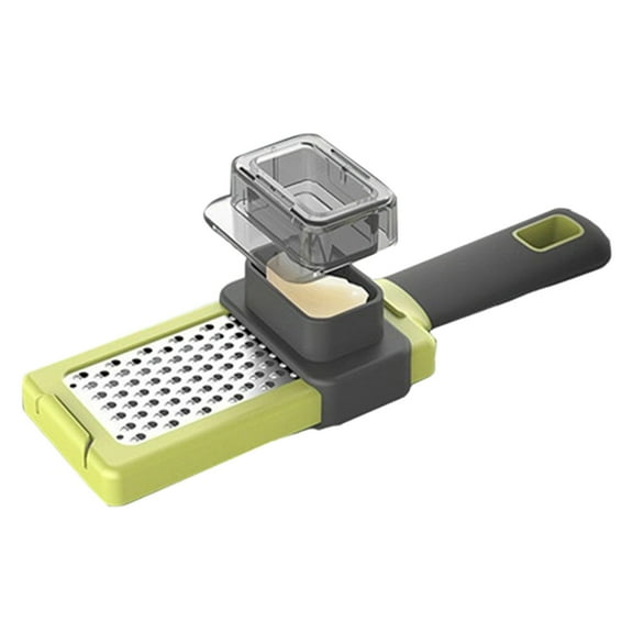 Ginger Grating Tool with Handle Stainless Steel Mini Grater with Food Protective Cover Garlic Grater