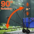 thumbnail image 6 of 360lbs Foldable Wagon Cart with Extended Tailgate, Extra Long Folding Beach Wagon, Collapsible Cart with Wheels, for Grocery, Camp, Shop, Garden,Blue, 6 of 9