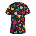thumbnail image 5 of Lorytime Womens Scrub Tops Printed Mother's Day Crew Neck T Shirts Short Sleeve Uniform with Pockets Casual Workwear, 5 of 5