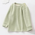 thumbnail image 5 of Bixock Toddler Girls Long Sleeve Shirts,Kids Crewneck Pullover Tops Solid Color Brushed Dralon Knit Thermal Layering Top Boys Girls Warm Shirt for Cold Winter Wear Girls Clothings, 5 of 7