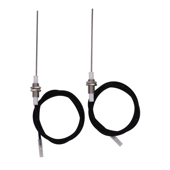 METER STAR 2 Pcs/lot Bougie d'Allumage Filetée M101 6.4mm Électrode Céramique avec Fil 900mm avec Borne Plate 2.8x0.5, Aiguilles et Fils d'Allumage Utilisés par AA Pulse igniter