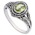 thumbnail image 4 of Natural Peridot 925 Sterling Silver Ring s.6 Jewelry DGR1131_E_6 R-1044, 4 of 7