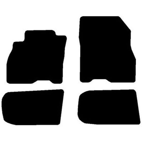 Carpet Floor Mats, Custom Fit, Black, 4-Piece Set, Fits 2013-2017 Nissan Leaf, Made in USA