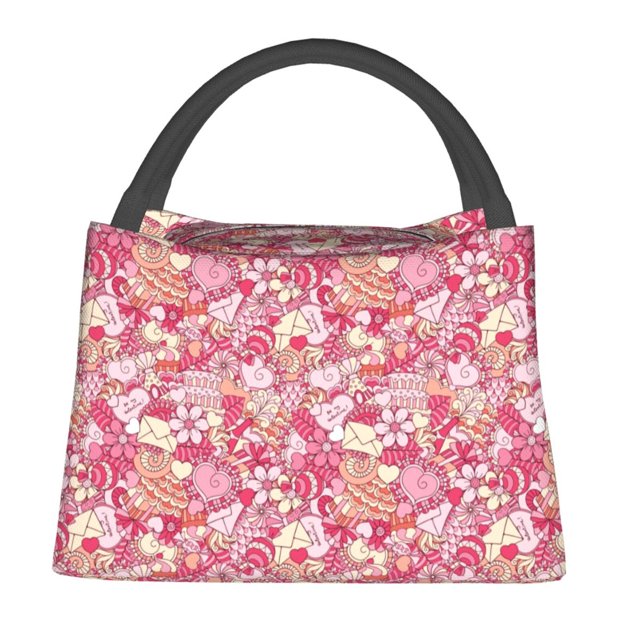 Fotbe Sweet Bolsa Térmica Portátil con Estampado, Bolsa de Entrega de Alimentos Aislada, Bolsa Reutilizable de Gran Capacidad para Comidas y Supermercado