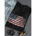 thumbnail image 3 of Grunge Style Flag Women T-Shirt, Female Medium, 3 of 4