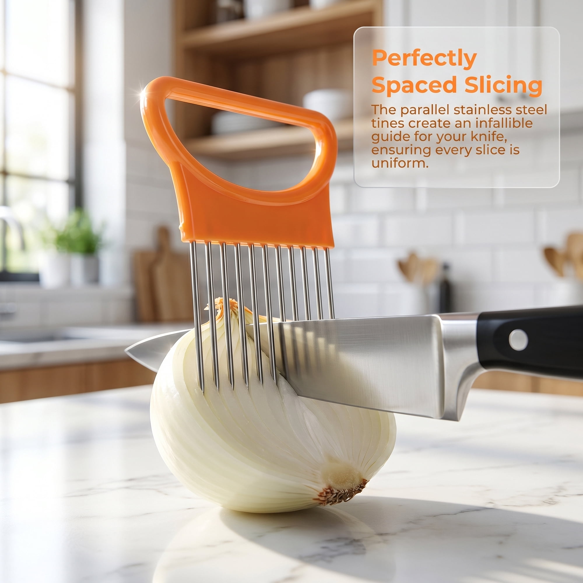 Unique Bargains Vegetable Chopper Food Processor with Pins Dicing Veggies & Nuts Orange