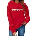 thumbnail image 3 of Sweatshirt for Women Valentines Day Casual Comfortable Plus Size Heart Printed Sweatshirt Trendy Loose Long Sleeve Crew Neck Pullover Blouse Tops, 3 of 10