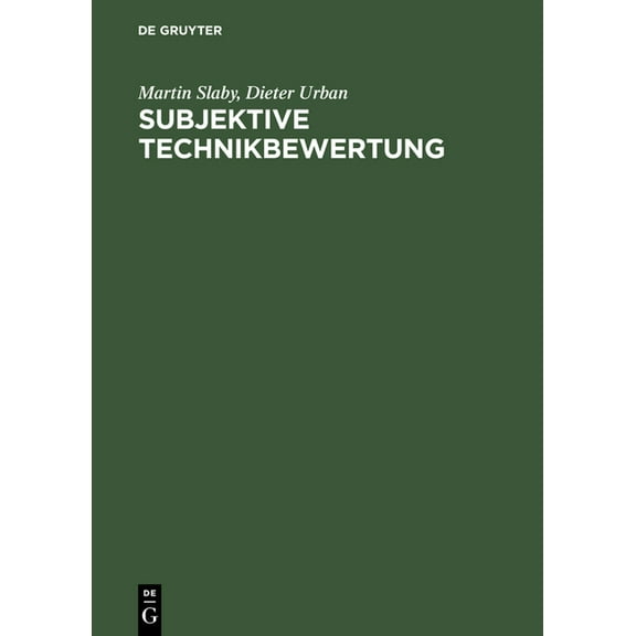 Subjektive Technikbewertung, (Hardcover)