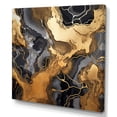 thumbnail image 2 of Designart "Glimmering Galaxies in Gold and Grey Marble I" Abstract Wall Art - Modern Gold Abstract Fractal Entryway Wall Art Print, 2 of 6