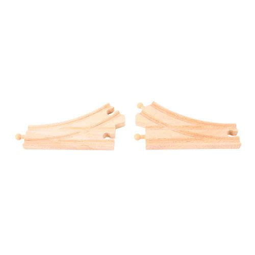 Bigjigs Rail Curved Points Other Major Wooden Rail Brands are Compatible Pack of 2