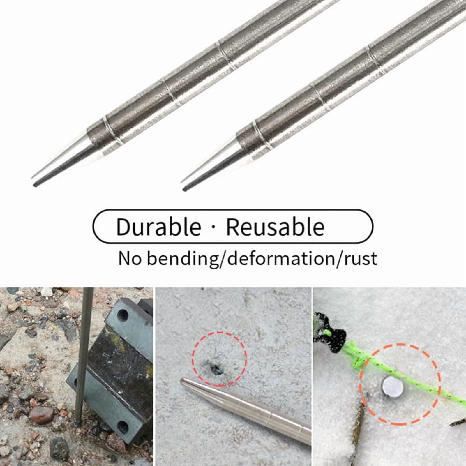 Titanium Alloy Tent Pegs Camping Tent Nail Outdoor Camping Windproof Fixed Nail for Canopy Tent Nail Accessories 24cm,4PCS Tent stakes