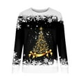 thumbnail image 4 of NMMUED Womens Christmas Sweatshirt Christmas Womens Clothing Crewneck Sweatshirts Women Christmas Long Sleeve Shirt Women Baggy Sweatpants for Women Holiday Sweatshirts for Women Black L, 4 of 4