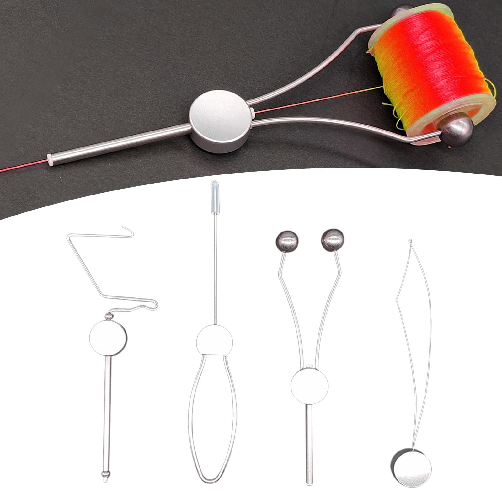 Nishiyuenyi 4Pcs Fly Tying Tools Combo Kit, Wire Threader Outdoor Knot Finisher Professional