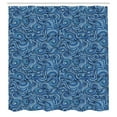 thumbnail image 3 of Ambesonne East Shower Curtain, Zentangle Exotic, 69"Wx84"L, Pale Blue Navy Blue, 3 of 5